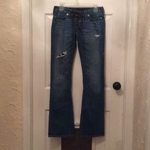 True Religion Cassidy Lace up flares...size 27